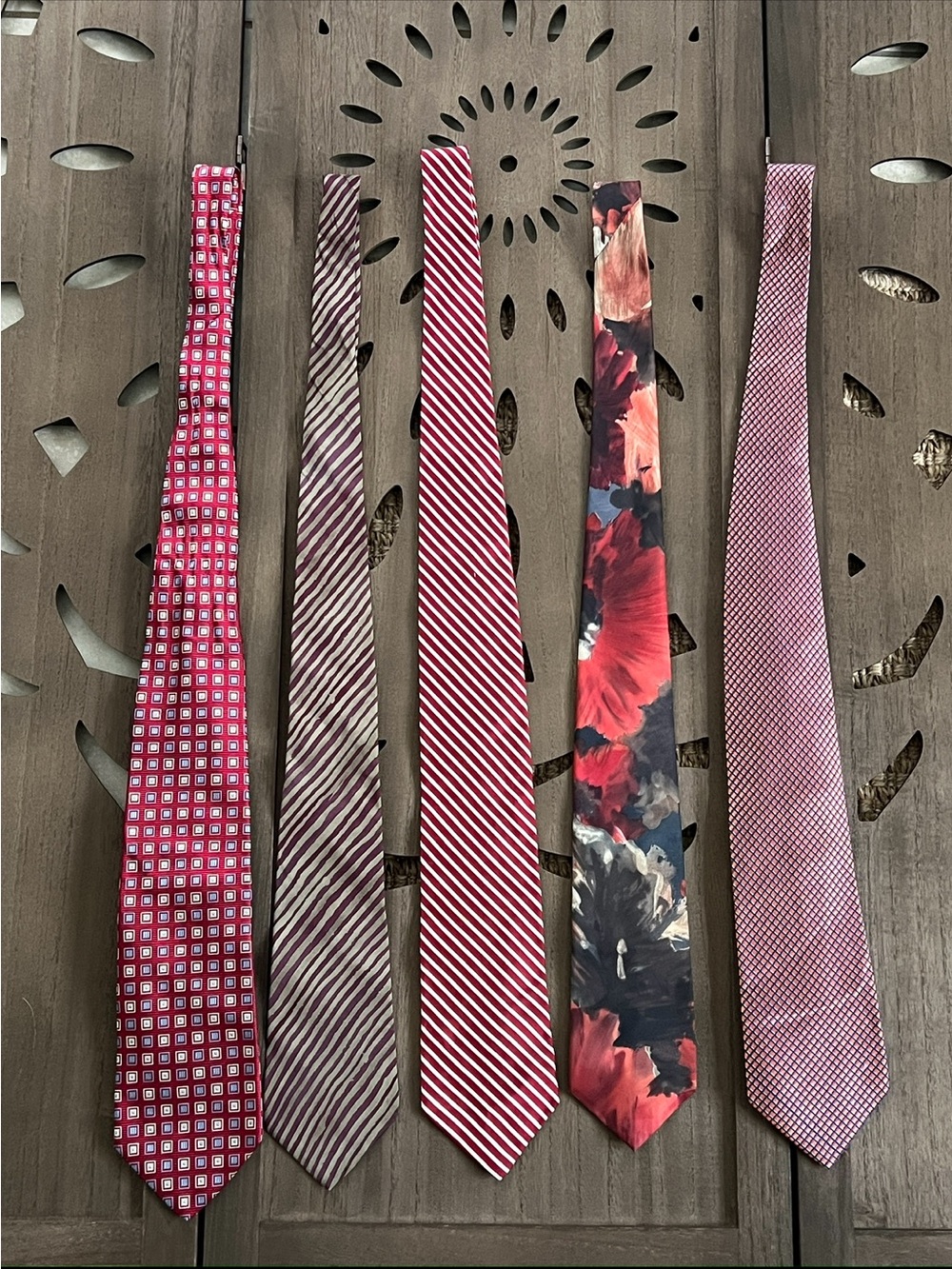 Men’s Silk Tie Bundle - Five 100% Silk wedding guest ties - Roundtree & York etc